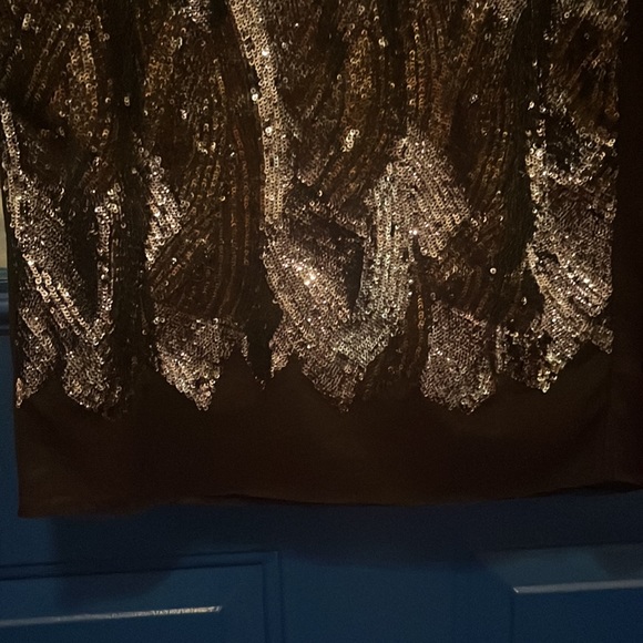 Black sheer and sequin cocktail dress size 6 - Picture 4 of 4